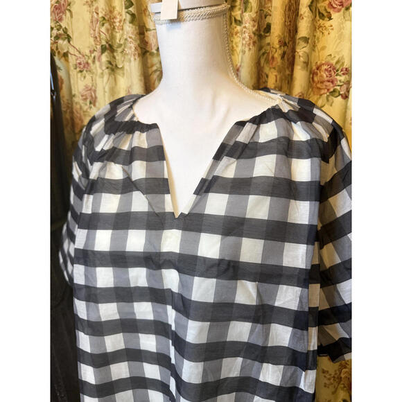 NWT! Madewell Black and White Bubble Sleeve Women's Top Size 4 - Picture 3 of 8
